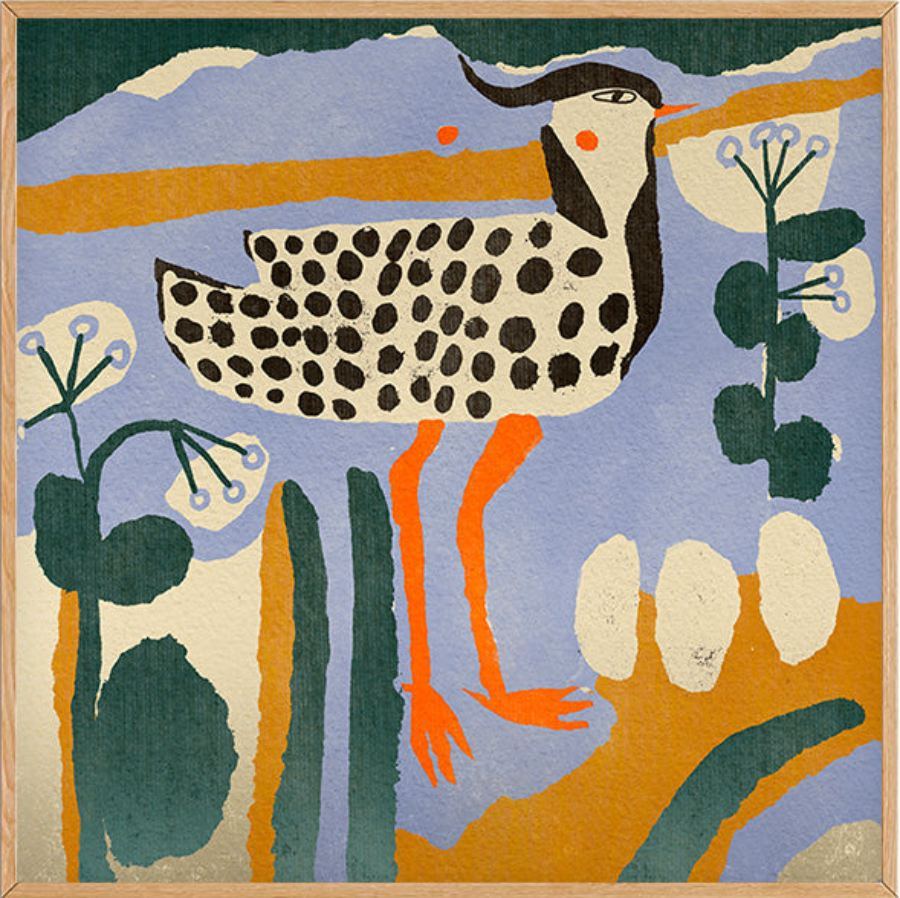 Spotted Bird Poster (50x50cm)