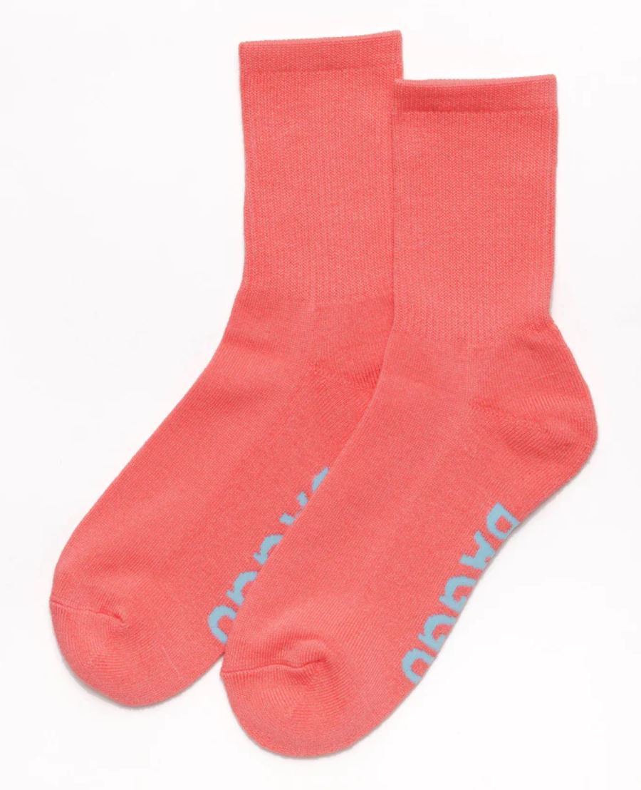 Ribbed Socks Watermelon Pink